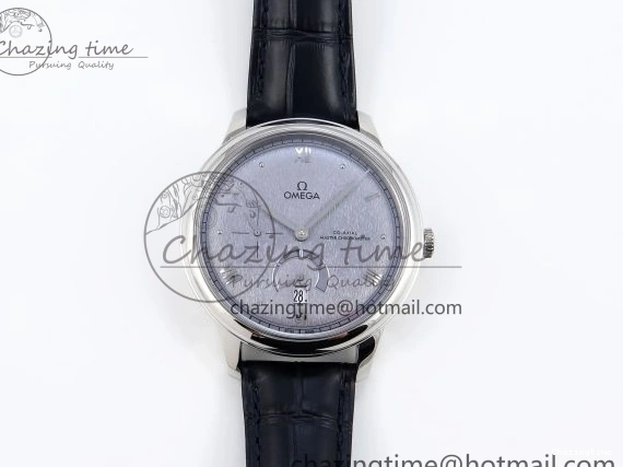 0413 Trendsetting De Ville Power Reserve SS MKF 1:1 Best Edition Blue Textured Dial on Black Leather Strap A 7742